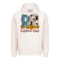 Pale Pink rn registered nurse Premium Hoodie - FaDigitalArtStudio