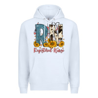 White rn registered nurse Premium Hoodie - FaDigitalArtStudio