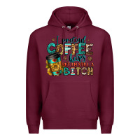 Burgundy i pretend coffee helps but i'm still a bitch Premium Hoodie - Jasminsmagicworld