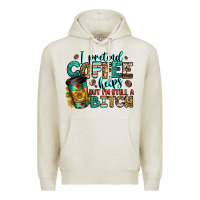 Oatmeal Heather i pretend coffee helps but i'm still a bitch Premium Hoodie - Jasminsmagicworld