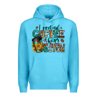 Ocean Blue i pretend coffee helps but i'm still a bitch Premium Hoodie - Jasminsmagicworld