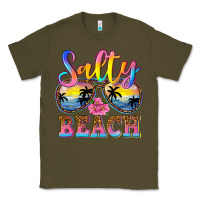 Army Green Salty beach Classic Tee - NancyCooperArtShop
