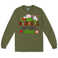 Army Green medical records claus Long Sleeve Tee - CowGirlArtShop