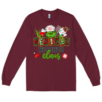 Burgundy medical records claus Long Sleeve Tee - CowGirlArtShop