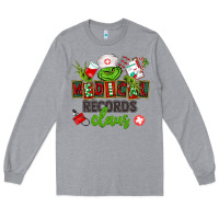 Heather Grey medical records claus Long Sleeve Tee - CowGirlArtShop