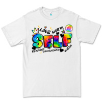 White self love tie dye Premium Tee - Artiststas