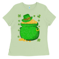Matcha ireland leprechaun hat pot of gold irish st patricks day Ladies Tee - lanVoArt