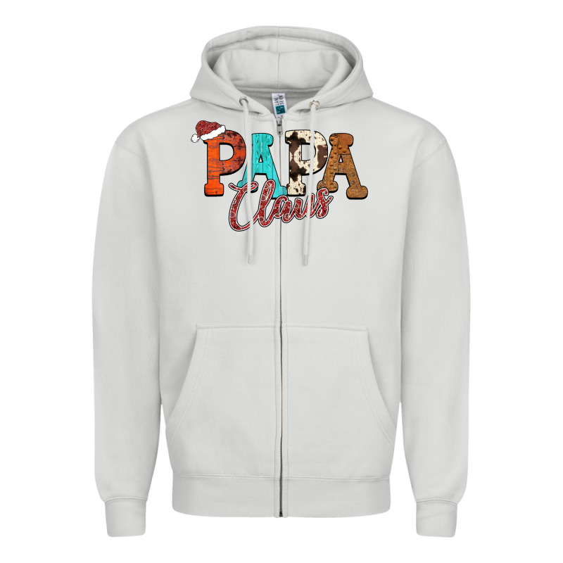 Papa Claus Zipper Hoodie by CowhideDigitalArt | Teevron