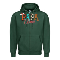 Sports Green Papa Claus Zipper Hoodie - CowhideDigitalArt
