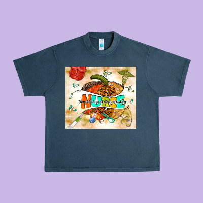 Fall Nurse Pumpkin Urban Heavy Tee Designed By Tumblerdesignbyshophia