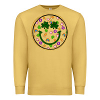 Antique Gold st patrick s day smiley face Premium Sweatshirt - Artiststas