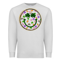 Dove Grey st patrick s day smiley face Premium Sweatshirt - Artiststas