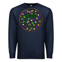 Navy st patrick s day smiley face Premium Sweatshirt - Artiststas