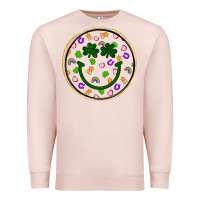 Pale Pink st patrick s day smiley face Premium Sweatshirt - Artiststas