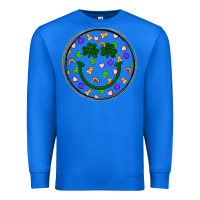 True Royal st patrick s day smiley face Premium Sweatshirt - Artiststas