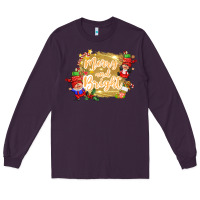 Plum merry and bright gnome Long Sleeve Tee - CowGirlArtShop