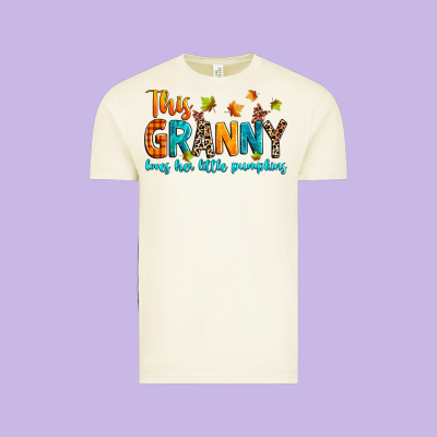 Customized This Granny Loves Her Little Pumpkins Vintage Tee Designed By Texasbilliewilder