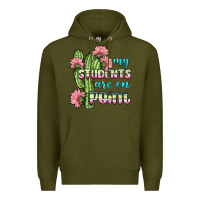 Army Green my students are on point Premium Hoodie - BundleAndBundleShop