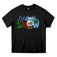 Black let it snow Heavy Core Tee - BundleAndBundleShop