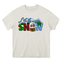Cream let it snow Heavy Core Tee - BundleAndBundleShop