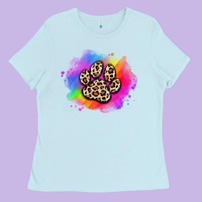 Pride Dog Paw Ladies Tee Designed By Artiststas