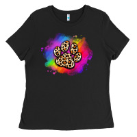 Black pride dog paw Ladies Tee - Artiststas