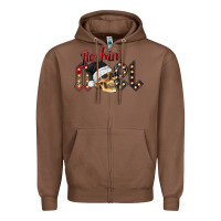 Chestnut rockin noel skull Zipper Hoodie - CowhideDigitalArt