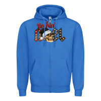 True Royal rockin noel skull Zipper Hoodie - CowhideDigitalArt