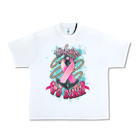 White Refuse to sink Cancer anchor Cancer Awareness Urban Heavy Tee - HowdyJamesFarm