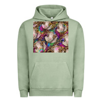 Pigment Oil Green merino ram tie dye tumbler Urban Hoodie - BarkalooDesign