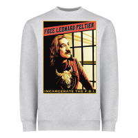 Heather Grey Mens Best Leonard Peltier  Gift For Birthday Heavyweight Sweatshirt - lanVoArt
