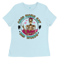 Baby Blue good moms say bad words Ladies Tee - Artiststas