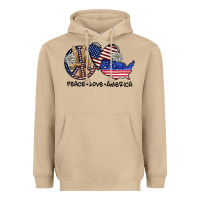 Mushroom peace love america Heavyweight Hoodie - SublimationCraftShop