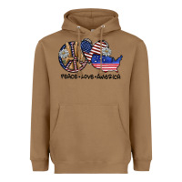 Toasted Coconut peace love america Heavyweight Hoodie - SublimationCraftShop