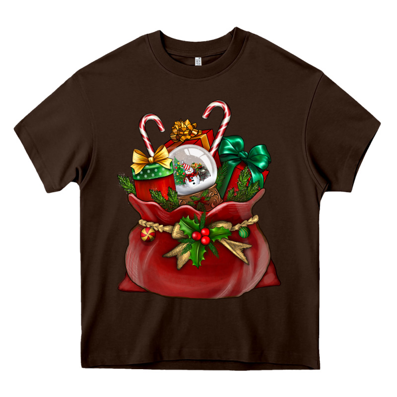Christmas Santa Claus Bag Heavy Core Tee by BundleAndBundleShop | Teevron
