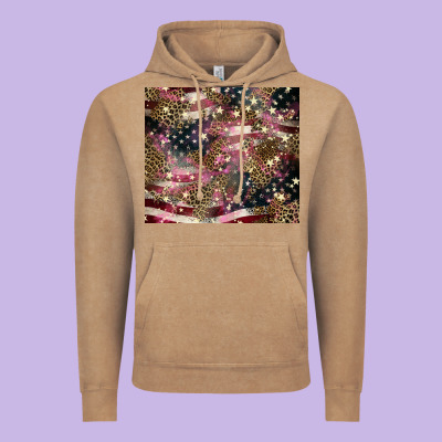American Flag Leopard Pinktumbler Vintage Hoodie Designed By Howdyjamesfarm