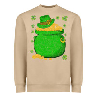 Mushroom ireland leprechaun hat pot of gold irish st patricks day Heavyweight Sweatshirt - lanVoArt