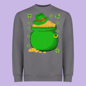 Ireland Leprechaun Hat Pot Of Gold Irish St Patricks Day Heavyweight Sweatshirt Designed By Lanvoart