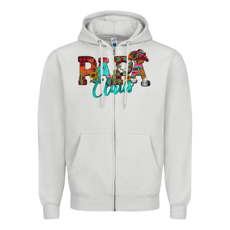 Papa Claus Zipper Hoodie by CowhideDigitalArt | Teevron