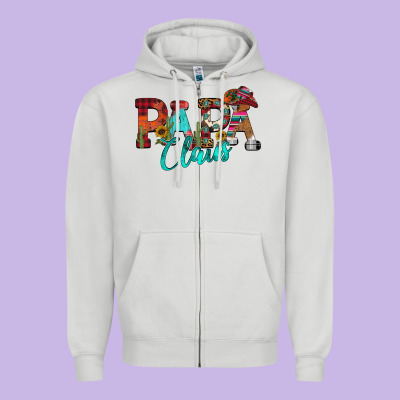 Papa Claus Zipper Hoodie Designed By Cowhidedigitalart