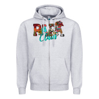 Heather Grey Papa Claus Zipper Hoodie - CowhideDigitalArt