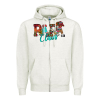 Oatmeal Heather Papa Claus Zipper Hoodie - CowhideDigitalArt
