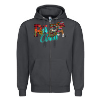 Smoke Papa Claus Zipper Hoodie - CowhideDigitalArt