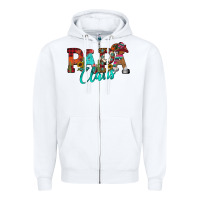 White Papa Claus Zipper Hoodie - CowhideDigitalArt