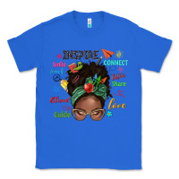 True Royal afro messy bun teach inspire love teacher blessed Classic Tee - NancyCooperArtShop