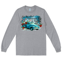 Heather Grey its the wonderful time of the year truck Long Sleeve Tee - CowGirlArtShop