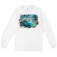 White its the wonderful time of the year truck Long Sleeve Tee - CowGirlArtShop