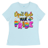 Baby Blue don't hide your pride Ladies Tee - Artiststas