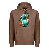 Chestnut Winter Bobba Cup Premium Hoodie - FaDigitalArtStudio