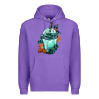 Purple Winter Bobba Cup Premium Hoodie - FaDigitalArtStudio